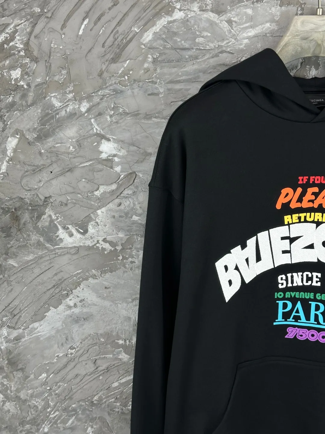 BALENCI*GA LOGO . . . . . 460g . Same Style -Color：Black -SIZE：Xs S M L 8988#